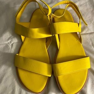Yellow forever 21 sandals size 12